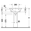 раковина подвесная 55 см duravit darling new 2621550000