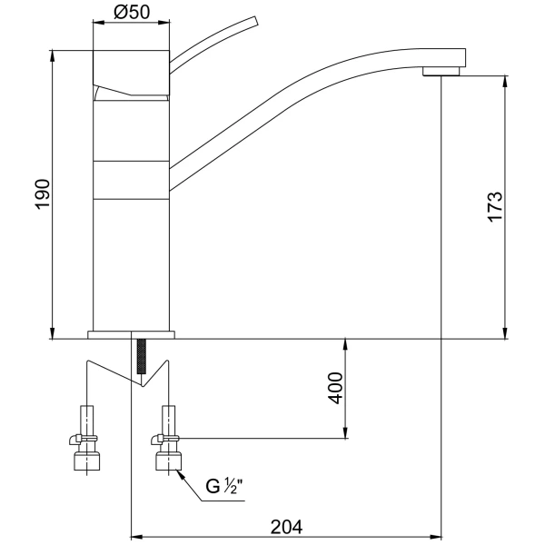смеситель для кухни timo berta 0303fn black