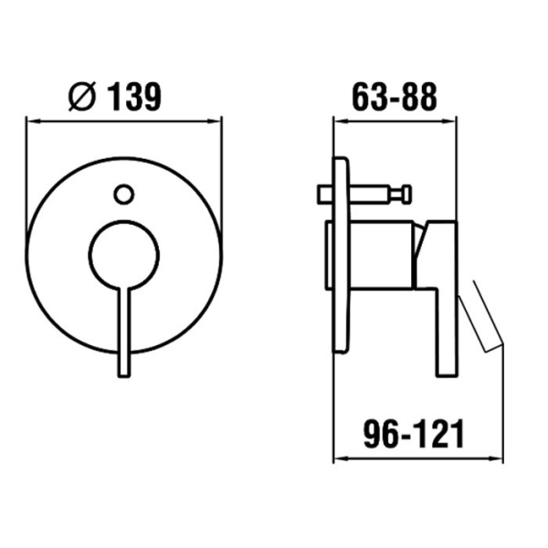 смеситель для душа laufen kartell 3.2133.6.004.000.1