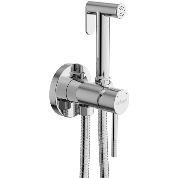 гигиенический душ cezares relax relax-dif-01 со смесителем, хром