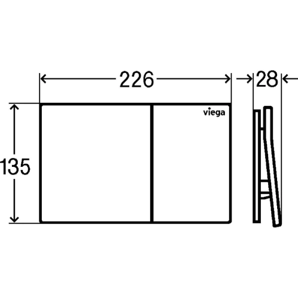 кнопка смыва для инсталляции viega prevista 8620.1 773564 цвет дуб