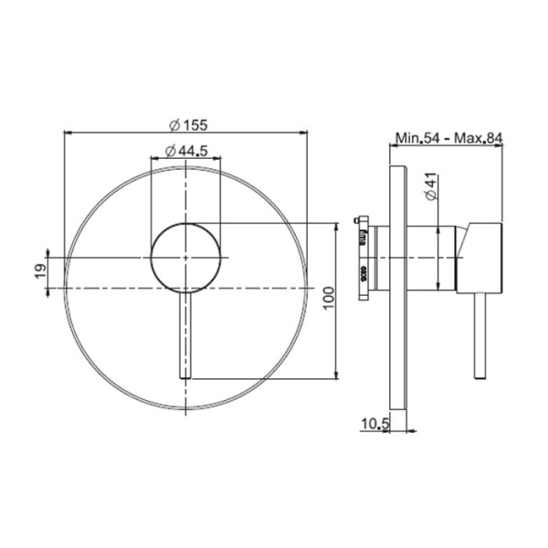 смеситель для душа fima carlo frattini spillo tech f3039x1ns цвет черный матовый