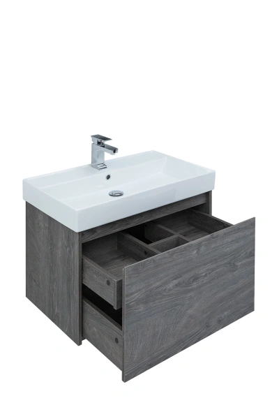 тумба под раковину aquanet nova lite 75 дуб рошелье (1 ящик), 00242274