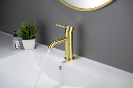 смеситель для раковины aquatek европа aq1310bg золото шлифованное