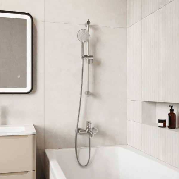 cмеситель для ванны iddis aiger aigbc00i02wa, цвет хром матовый,