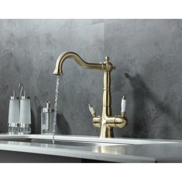 смеситель для кухни с фильтром lemark villa lm4858b + h851p00