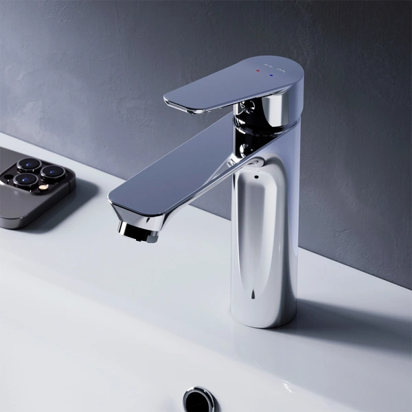 cмеситель am.pm crave f9c02100 для раковины, без доннго клапана, хром