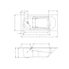 акриловая ванна riho lazy 170х75 l b080001005 (bc4000500000000) без гидромассажа