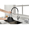 смеситель для кухни с подключением к фильтру paulmark gravity gr213188-cr, хром/ черный