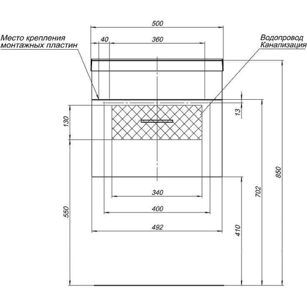 тумба под раковину aquanet верона 50 белая матовая, 00272425