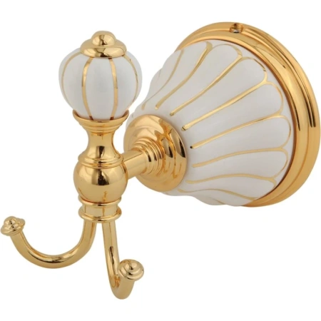 Двойной крючок Migliore Olivia 17523 цвет белый | золото