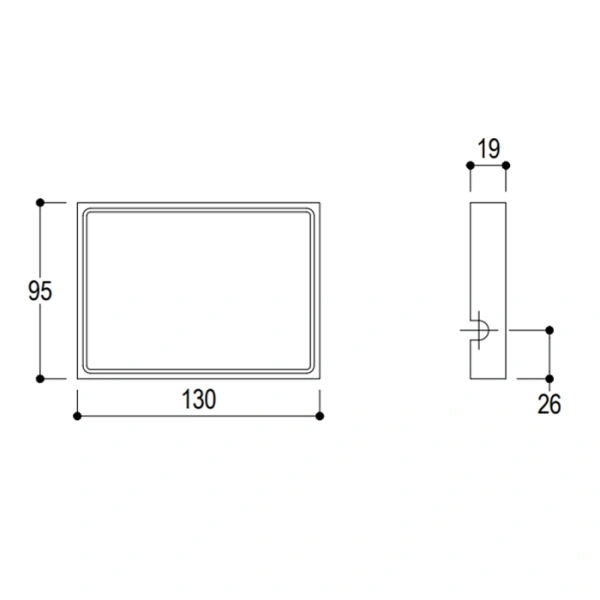 Мыльница Ritmonio Brass 7N0001F38 (для использования с прутком) из Solid Surface, цвет: белый