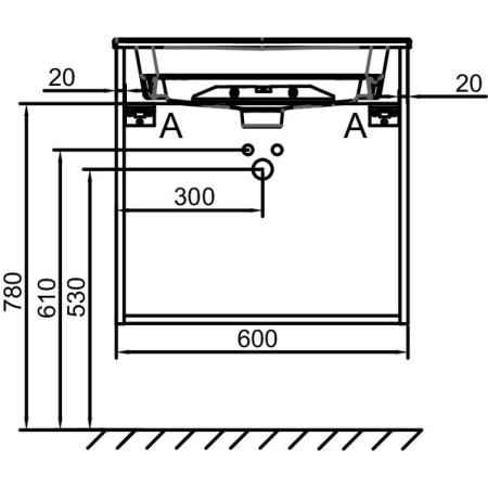 тумба под раковину jacob delafon odeon rive gauche 60 eb2520-r5-n18 подвесная, белая ручки хром 241042