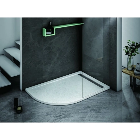 душевой поддон из искусственного камня cezares tray as 100x80 r tray-as-rh-100/80-30-w-r белый