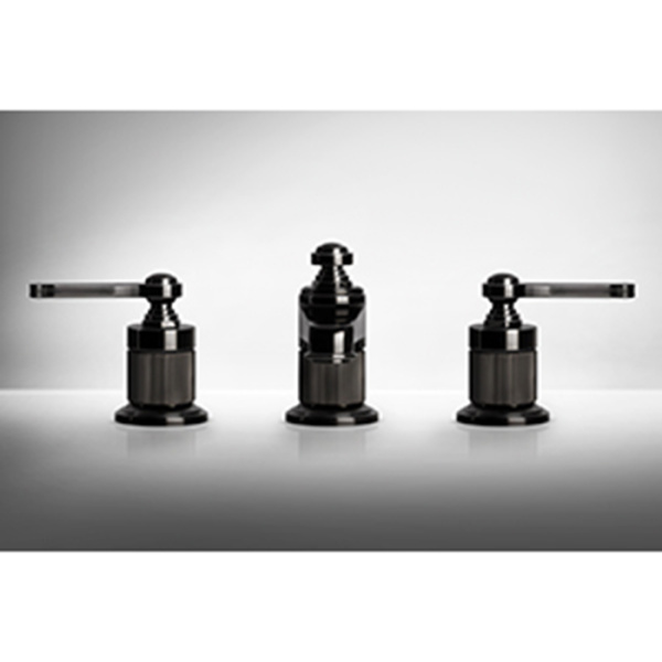 смеситель для раковины gessi venti20 65012#299, с донным клапаном, цвет: черный