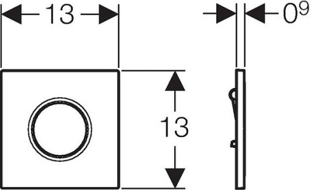 кнопка для инсталляции geberit sigma 01 116.011.11.5 для писсуара, белая глянцевая