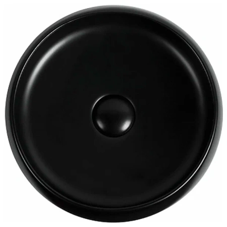 раковина накладная 36 см aquanet round-1-mb 00273680 черный матовый
