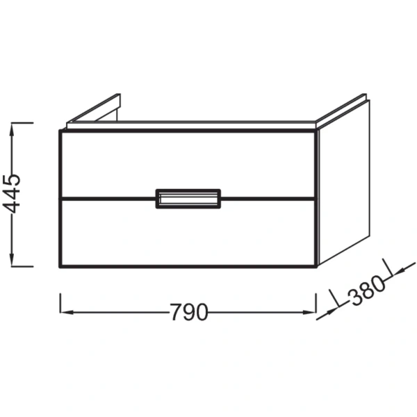 тумба под раковину jacob delafon reve 79 eb1135-g95 подвесная оливковый