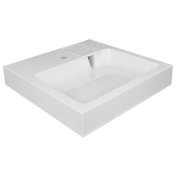 раковина azario slim new cs00086608 на стиральную машину, 60х60 см, белая