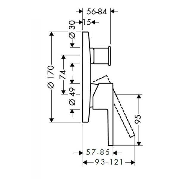 смеситель для ванны axor starck 10427000