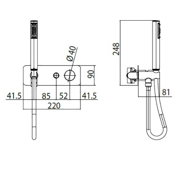 смеситель с термостатом bossini oki z005361.030 хром