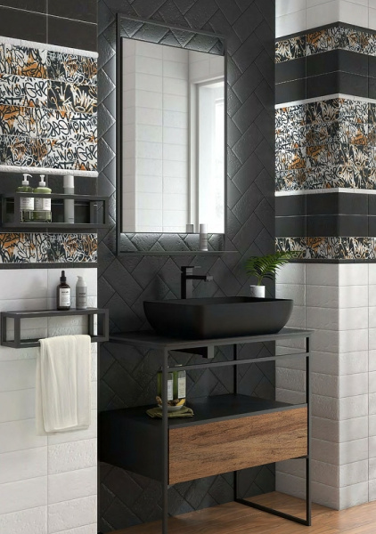 Керамическая плитка Kerama Marazzi Граффити серый светлый 19065 настенная 9,9х20 см