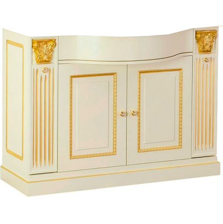 Тумба под раковину Migliore Ravenna 120 27061 отдельностоящая Слоновая кость Золото без столешницы