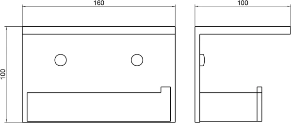 Держатель туалетной бумаги Timo Petruma 15243/00 с полкой для телефона, хром