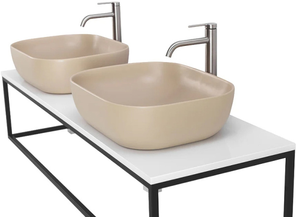 столешница под раковину belbagno 140 ek-140-2-bo bianco opaco