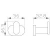 крючок wonzon & woghand first ww-8415-lg для ванны, золотой