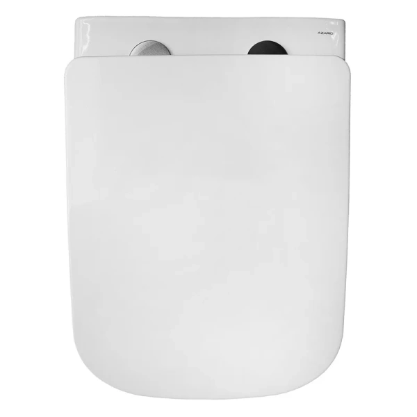 унитаз azario hugo az-3103 подвесной, безободковый, с сиденьем микролифт, 48x35x36.3 см, белый