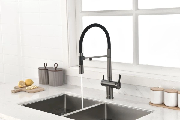 смеситель для кухни с подключением к фильтру paulmark gravity gr213888-gm