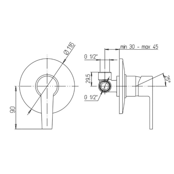 смеситель для душа paini le mans 90cr6902skm цвет хром