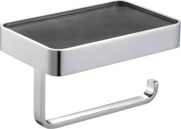 Держатель туалетной бумаги Wonzon & Woghand WW-9536 хром, с полкой