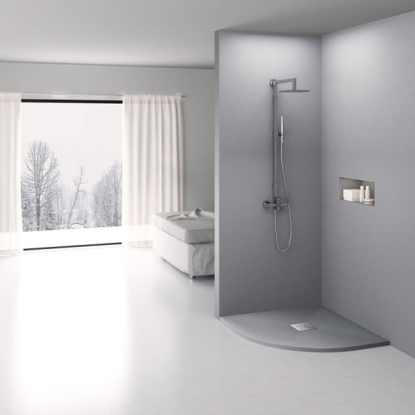 душевой поддон из литого мрамора 90×90 см vincea vst-4sq9090g