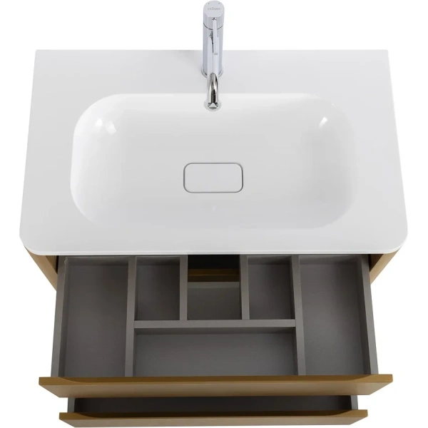 тумба под раковину cezares relax relax-800-2c-so-boro-p 79,6 см, подвесная, золотой матовый