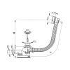слив-перелив для ванны alcaplast a51bm-120