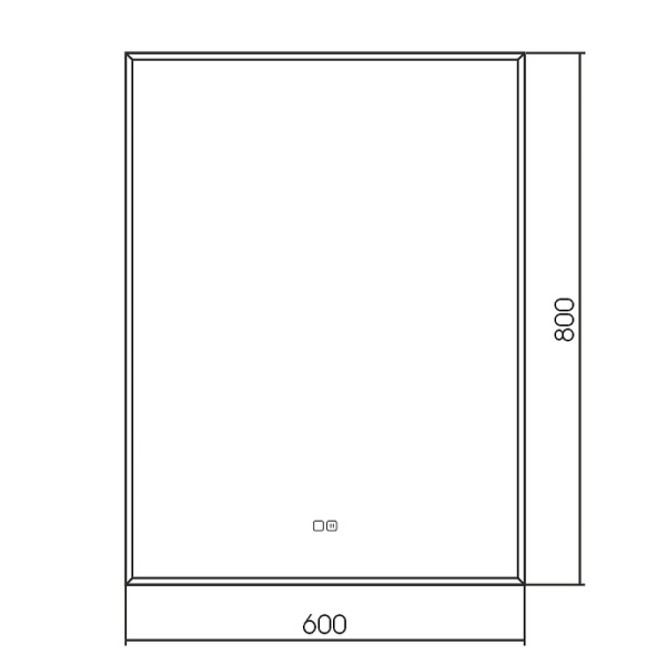 зеркало aquame aqm9103 60 с подсветкой цвет черный с сенсорным выключателем с подогревом и диммером