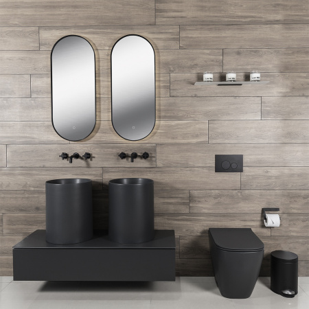 раковина накладная 37 см galassia core 7305nemt