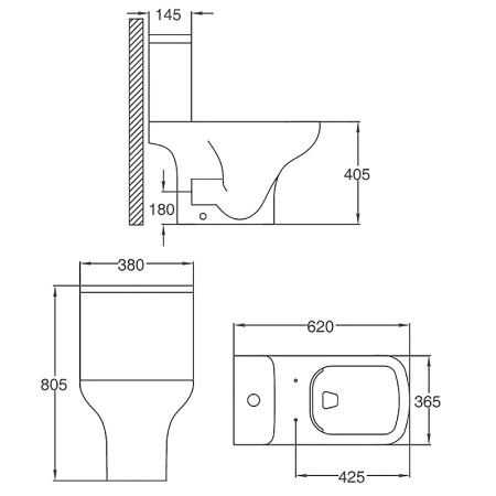 унитаз компакт azario alba az-8323 gb напольный, безободковый, с бачком и сиденьем микролифт, с арматурой geberit, 62х38х80.5 см, белый