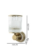 стакан для зубных щеток boheme aura 10244-g настенный, золотой