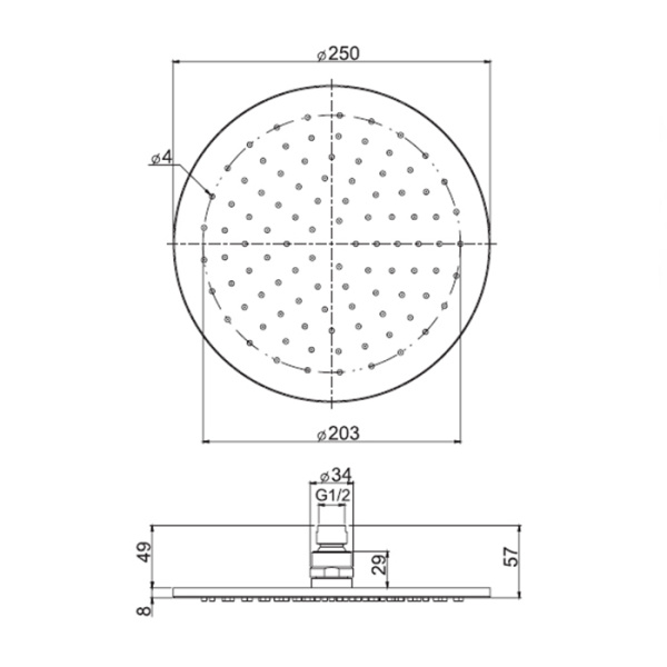 верхний душ fima|carlo frattini wellness f2621/2ns из латуни, ø25 см, чёрный матовый верхний душ fima|carlo frattini wellness f2621/2ns из латуни, ø25 см, чёрный матовый