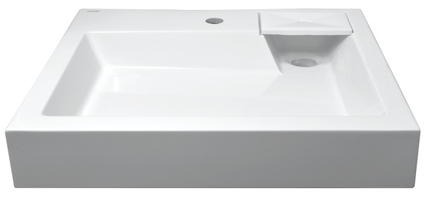 раковина на стиральную машину azario slim cs00078302 60х60 см, белая