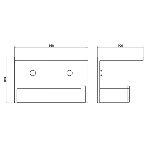 Держатель туалетной бумаги Timo Petruma 15243/13 с полкой для телефона, никель