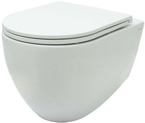 унитаз подвесной allen brau reality 4.32006.20 безободковый, без сиденья, цвет белый