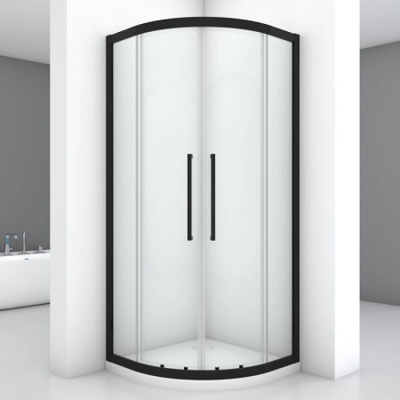 душевой уголок black&white stellar wind s801-90×90 профиль блеск серебра стекло прозрачное