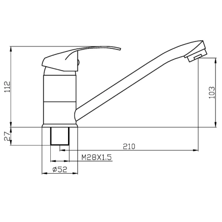 смеситель для кухни agger glad a1500000