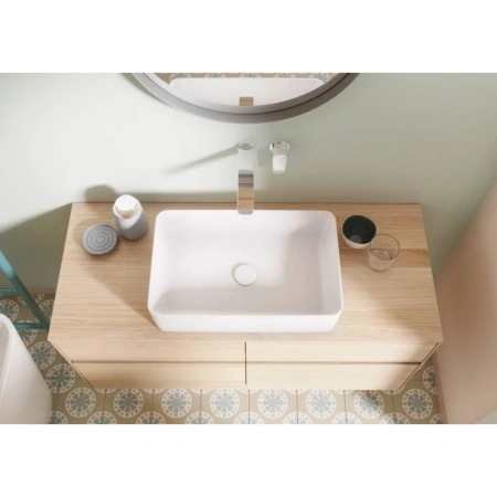 раковина villeroy & boch collaro 4a205601 накладная, 56x36 см, альпийский белый