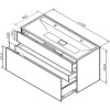 тумба под раковину am.pm inspire 2.0 m50afhx1203egm подвесная 120 см, 3 ящика, цвет элегантный серый, матовый