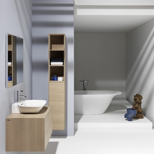 тумба под раковину 90x50x43см laufen boutique 4.0901.0.150.250.1, подвесная, 1 ящик, цвет: светлый дуб
